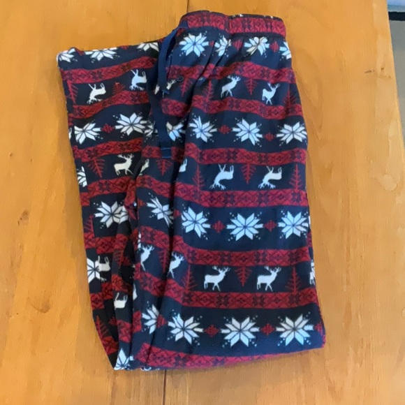 Joe Boxer reindeer snowflake button fly sleep pants small - Picture 5 of 6